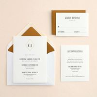 Diamond Inlay Wedding Invitation