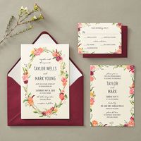 Floral Wreath Response Card