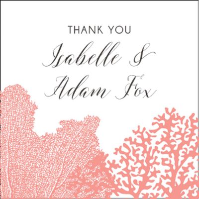 Coral Gift Tag Label