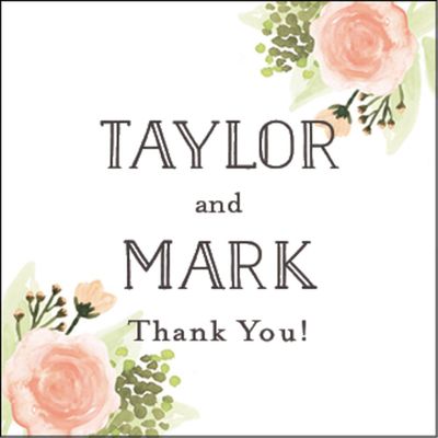 Painted Floral Gift Tag Label