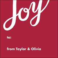 Joy Holiday Gift Tag Label