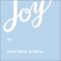 Joy Holiday Gift Tag Label