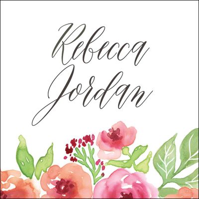 Garden Floral Bat Mitzvah Gift Tag Label