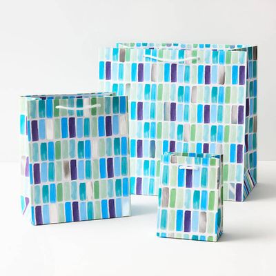 Blue Green Tile Gift Bags