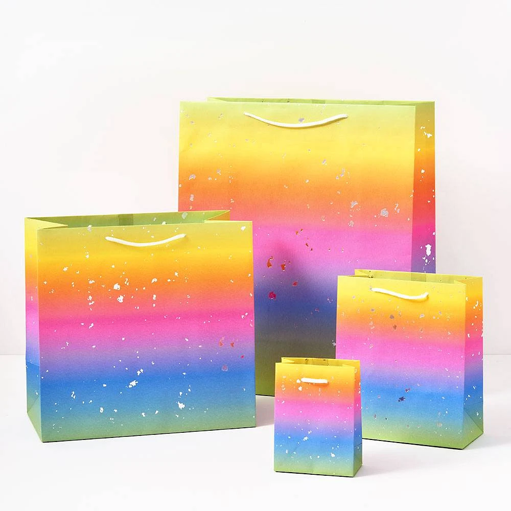 Ombre Rainbow Fleck Gift Bags