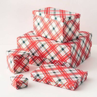 Christmas Tartan Plaid Gift Boxes