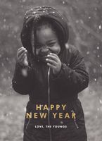 New Year Cutouts Foil Full Photo Card