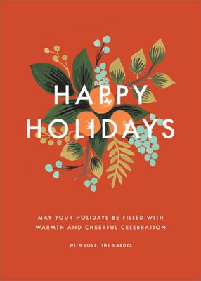 Orange Cluster Holiday Card