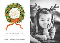 Wintergreen Wreath Photo Card