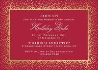 Champagne Border Holiday Party Invitation