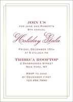 Duo Border Holiday Party Invitation