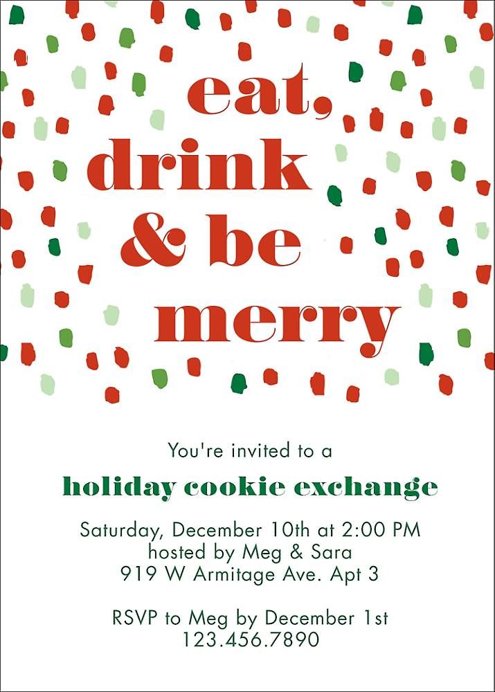 Holiday Flurry Party Invitation