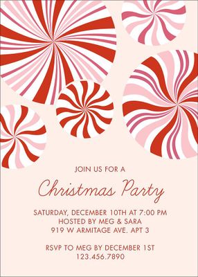 Peppermints Holiday Party Invitation