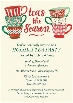 Teas the Season Holiday Party Invitation