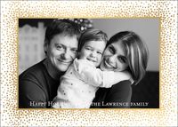 Champagne Border Holiday Photo Card Horizontal