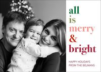 Merry & Bright Holiday Photo Card