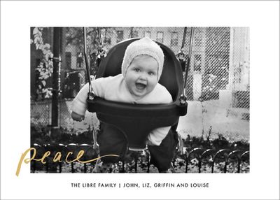 Peaceful Greetings Holiday Photo Card