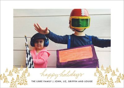 Happy Little Trees Holiday Photo Card