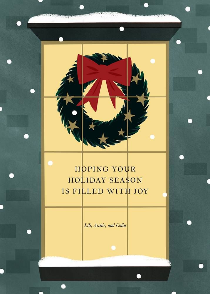 Shining Wreath Holiday Card