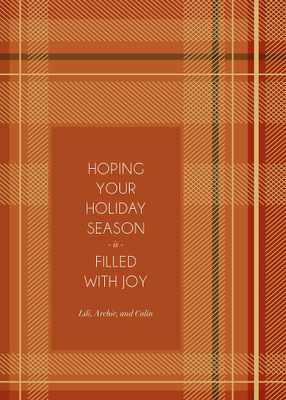 Sparkling Tartan Holiday Card