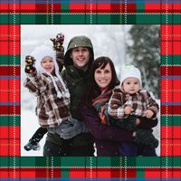 Tartan Square Photo Card