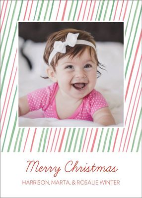 Holiday Stripes Photo Card