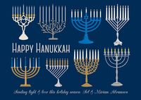 Menorahs Holiday Card