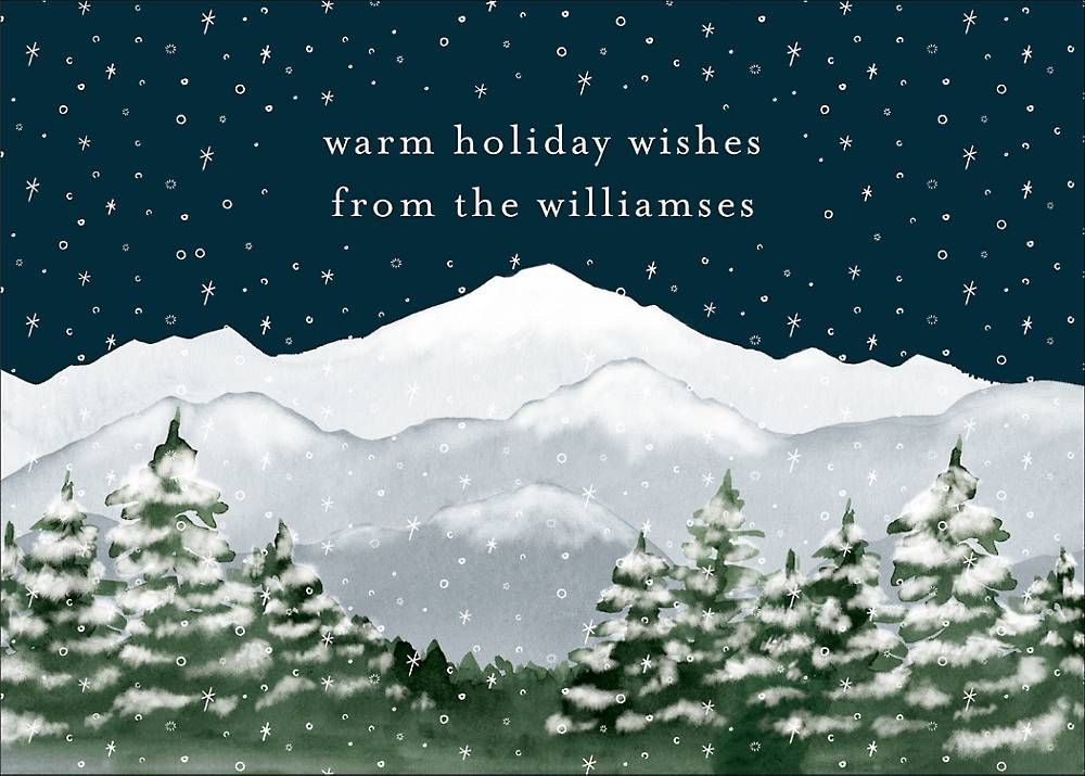 Snowy Mountains Holiday Card