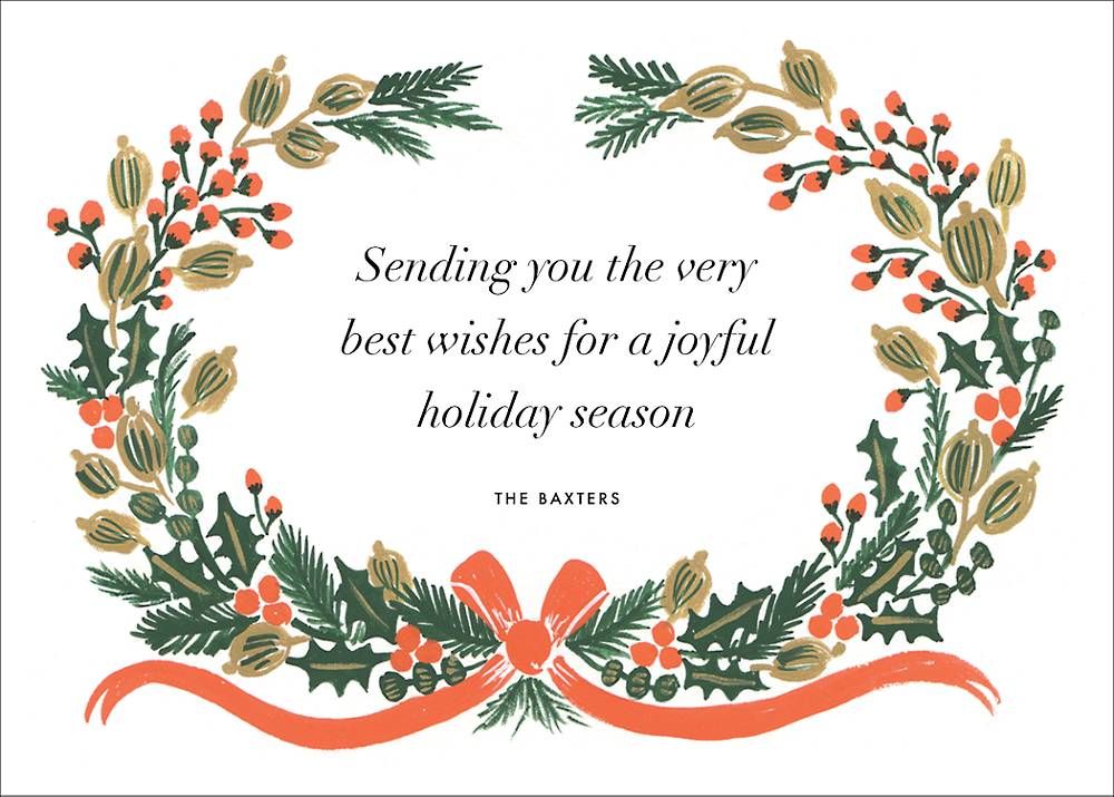 Holiday Greens Greeting Card