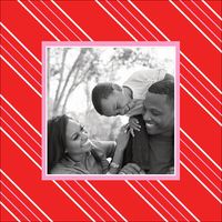 Peppermint Stripe Photo Card