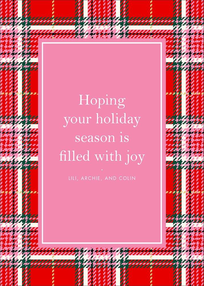 Holiday Plaid Greeting Card