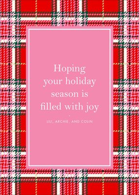 Holiday Plaid Greeting Card