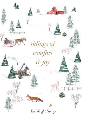 Winter Toile Holiday Card