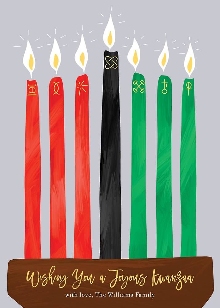 Kwanzaa Candles Holiday Card