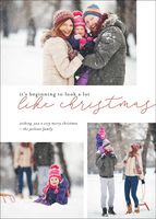 Like Christmas Script Photo Card