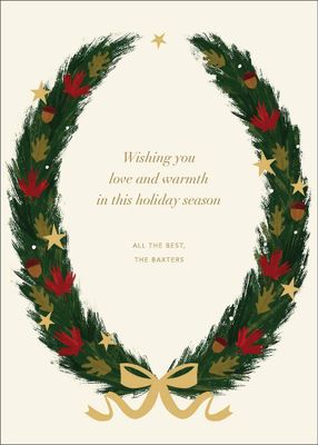 Maple Wreath Holiday Card