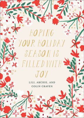 Merry Florals Holiday Card