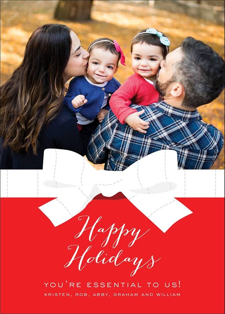 TP Bow Holiday Photo Card