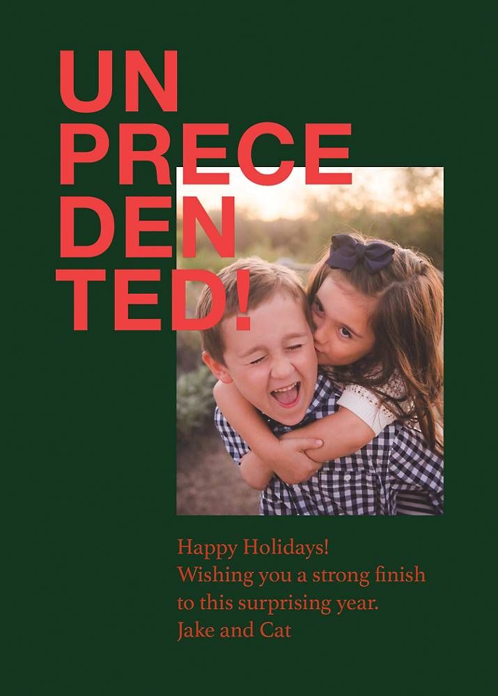 Unprecedented Holiday Photo Card