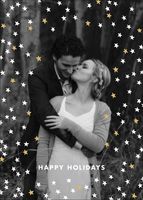 Sky Glitter Holiday Photo Card