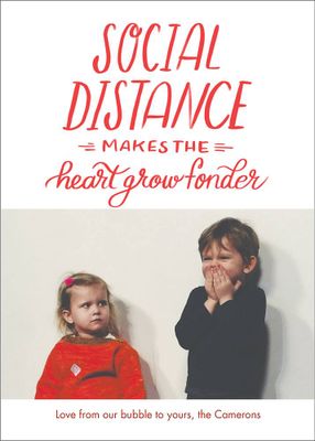 Social Distance Holiday Photo Card