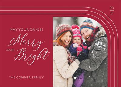 Merry Bright Arches Photo Card