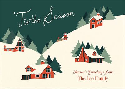 Cozy Cabins Holiday Card