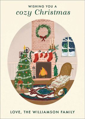 Cozy Christmas Holiday Greeting Card