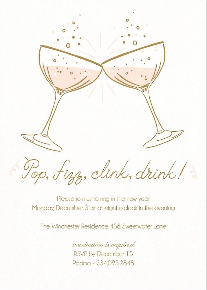 Pop Fizz Clink Drink Party Invitation