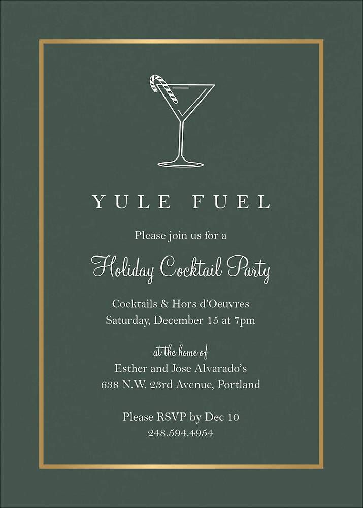 Yule Fuel Foil Party Invitation
