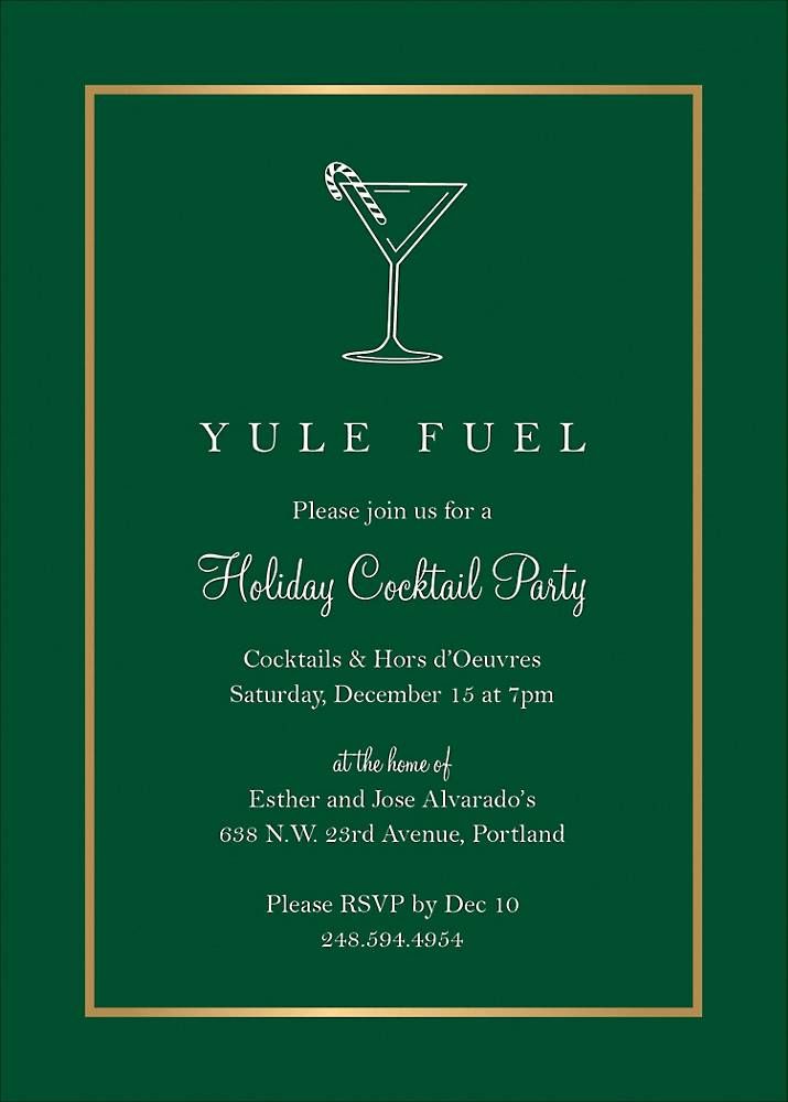 Yule Fuel Foil Party Invitation