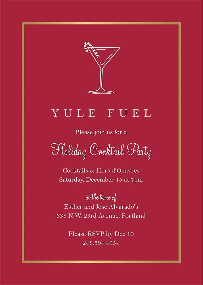Yule Fuel Foil Party Invitation