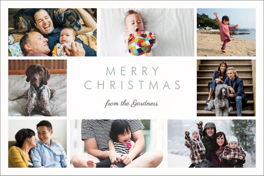 Merry Christmas Blocks Postcard