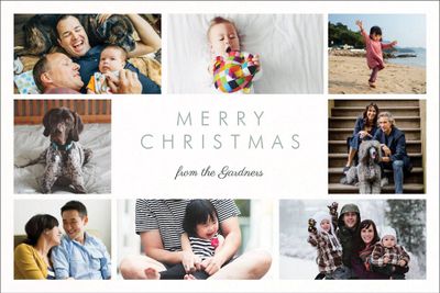 Merry Christmas Blocks Postcard